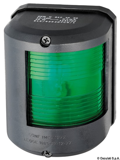 Fanale U78 verde-nero 12 V